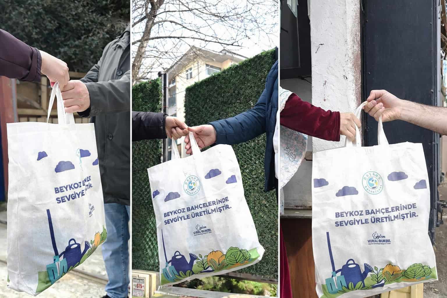 Beykoz’da Yerel Üreticiden Alınan Taze Sebzeler İlçe Halkına Dağıtılıyor