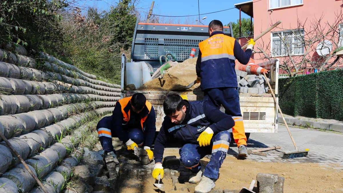 Beykoz Belediyesi'nin Şok Hizmet Ekibi Alibahadır Mahallesi'nde Yoğun Çalışma Yürüttü